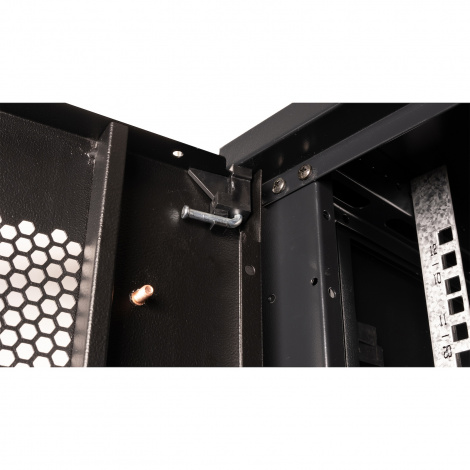 Шкаф 19" телекоммуникационный настенный, 12U 635x600х450 мм, дверь перфорация, черный
